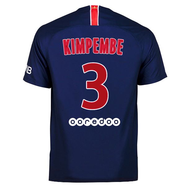 Maillot Football Paris Saint Germain Domicile Kimpembe 2018-19 Bleu